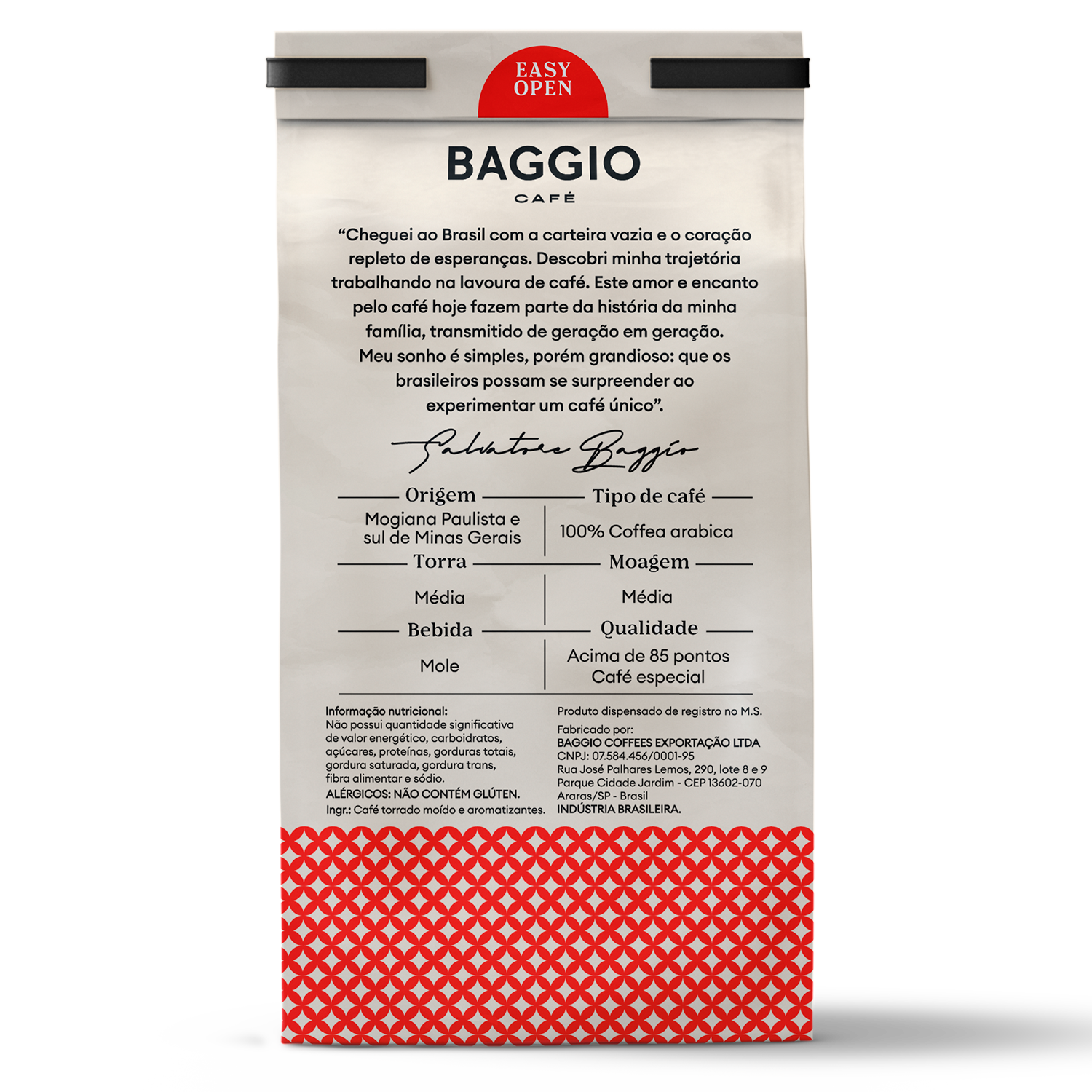 Baggio Aromas Chocolate com Avelã - 250g
