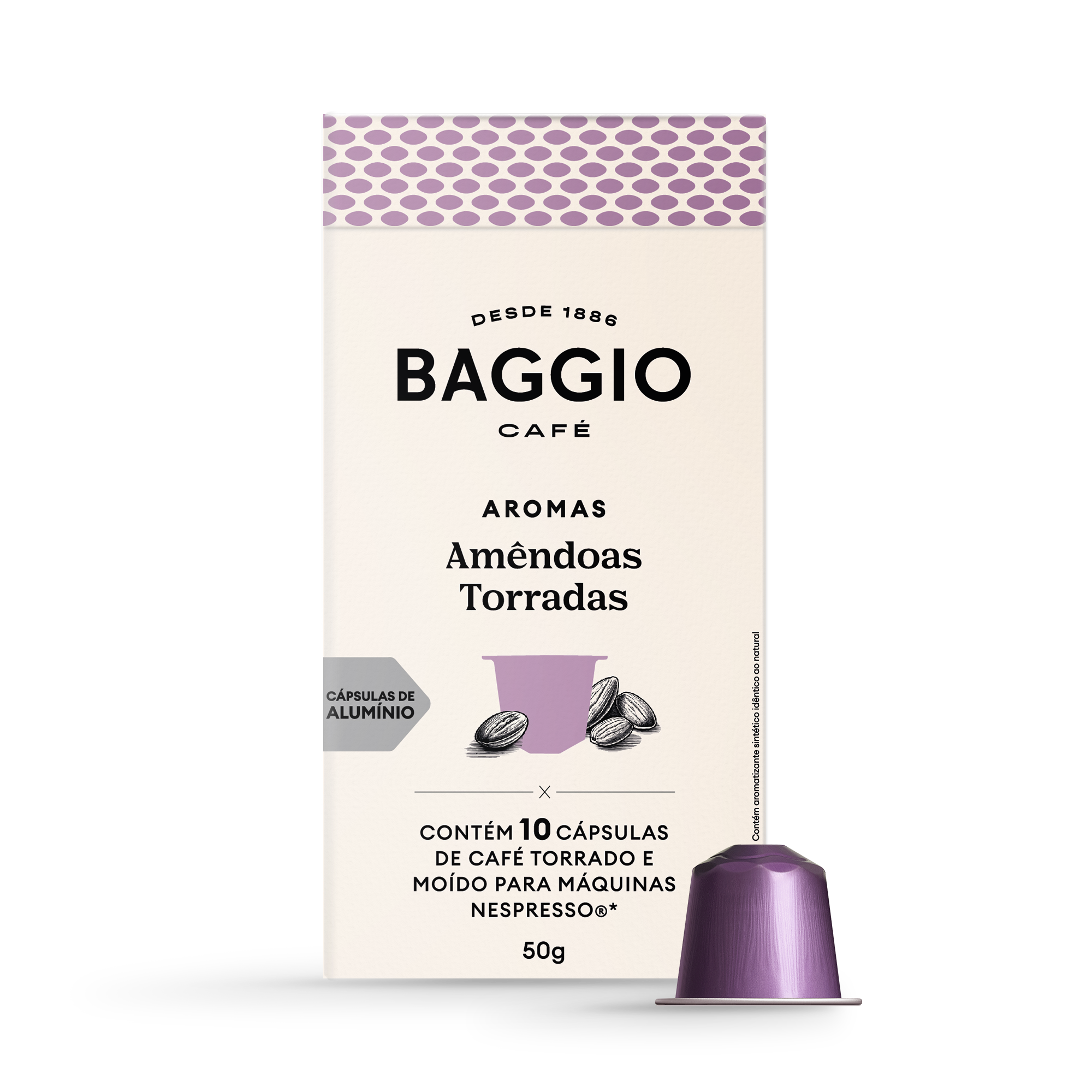 Baggio Aromas Amêndoas Torradas - 10 Cápsulas p/ Nespresso*