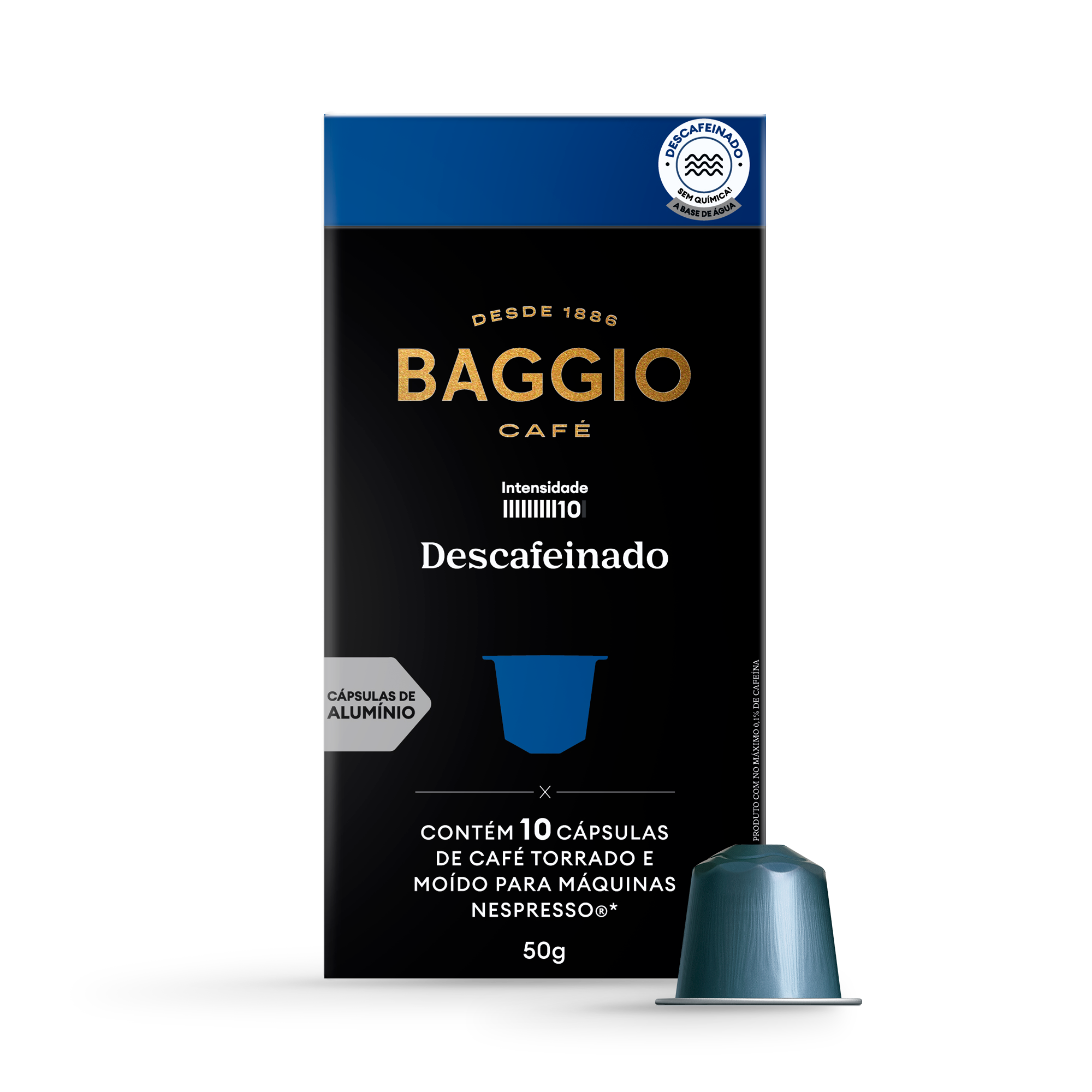 Baggio Descafeinado - 10 Cápsulas p/ Nespresso*