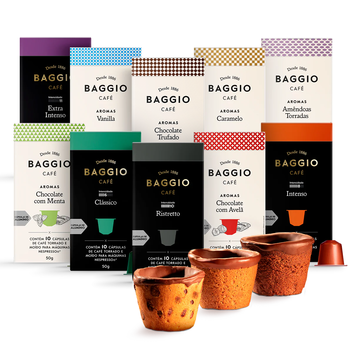 Kit Baggio Café Cápsulas + Cookie Cups